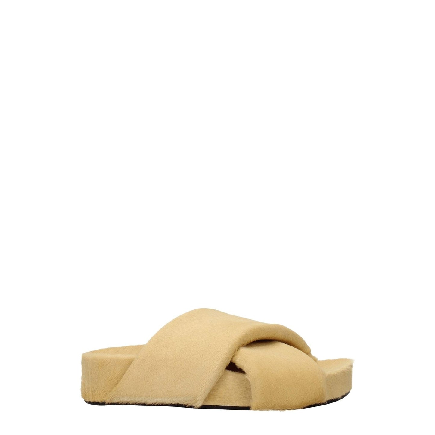 Jil Sander Beige Horsehair Slippers Sandals JI-8547352871177-EU36/US6