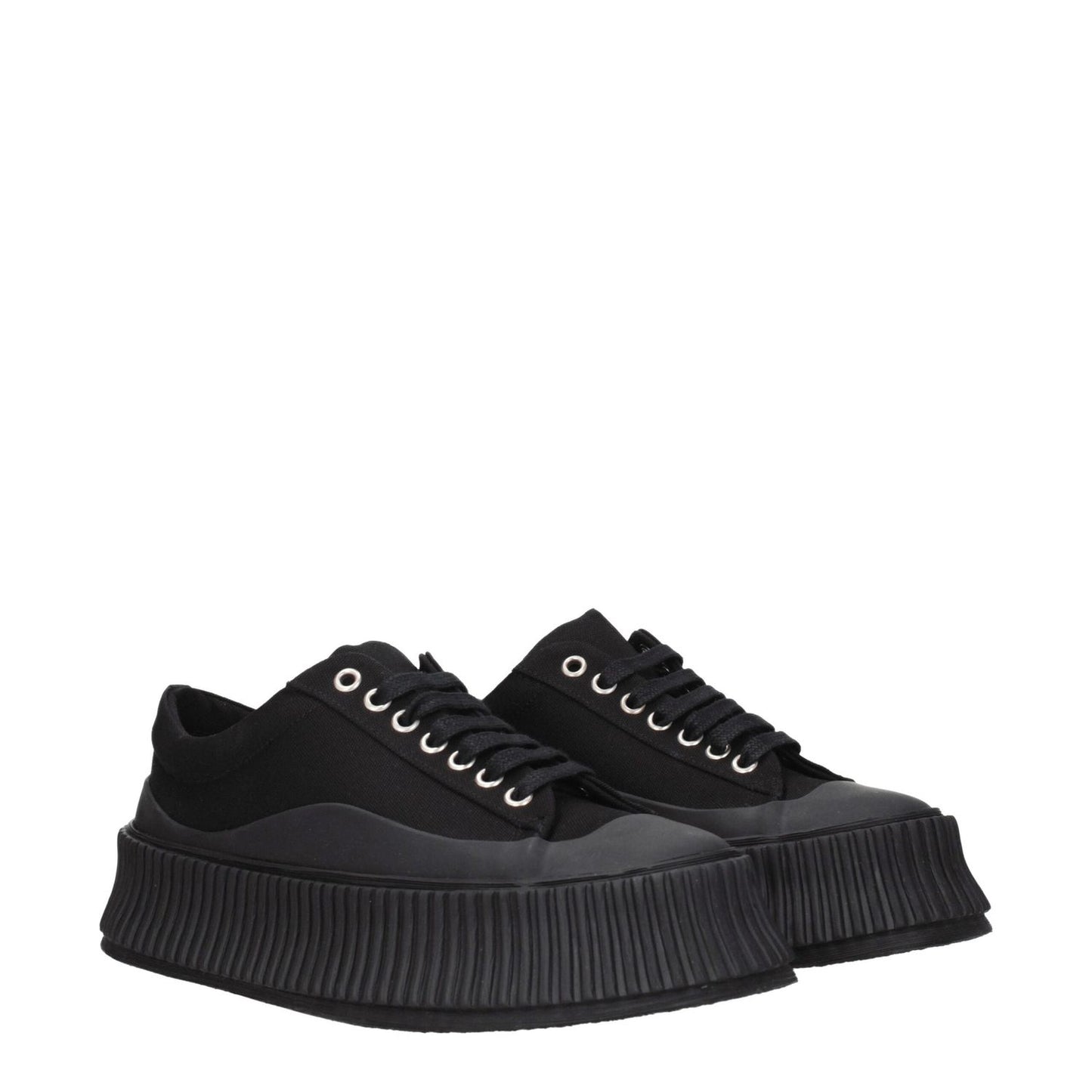 Jil Sander Black Fabric Chunky Sneakers JI-8547352805641-EU36/US6