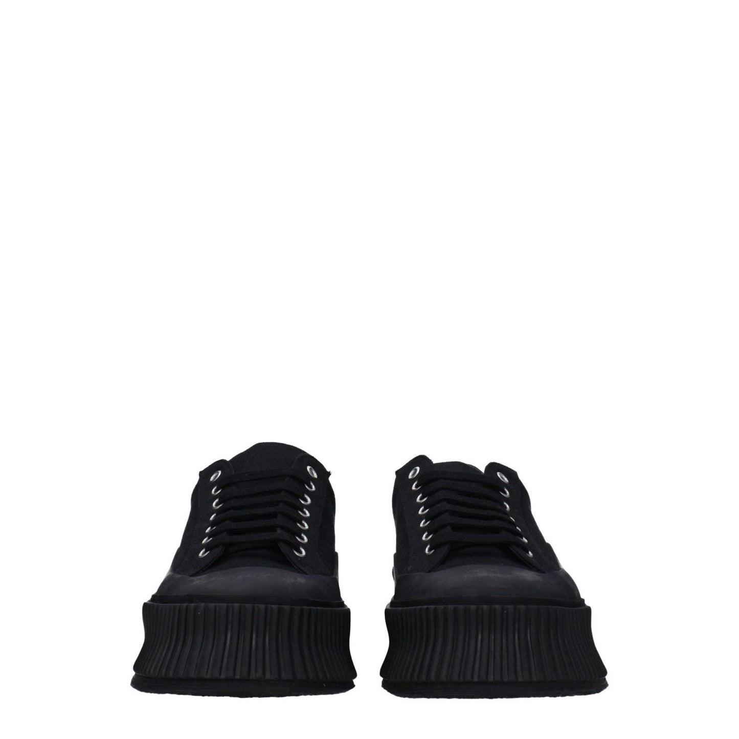 Jil Sander Black Fabric Platform Sneakers JI-8547414442249-EU45/US12
