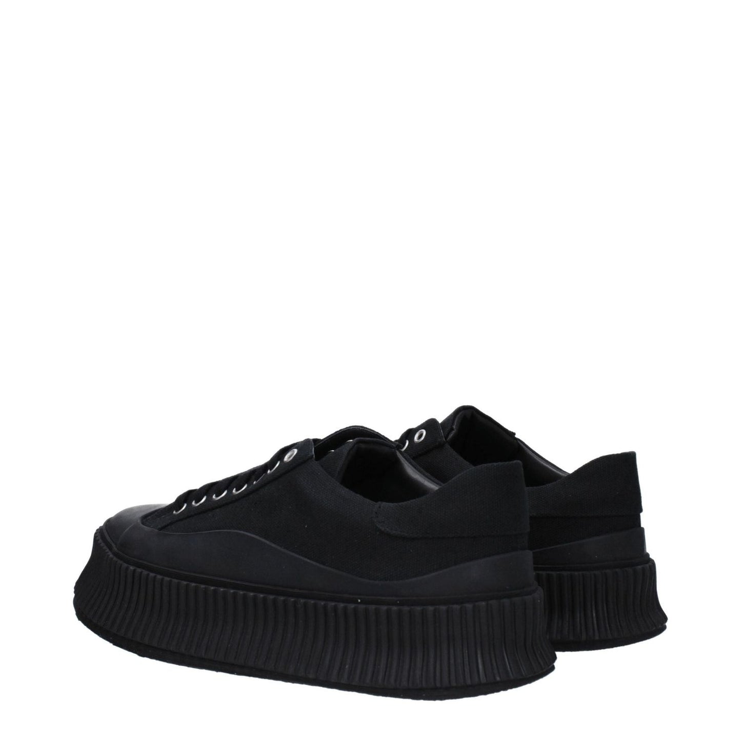 Jil Sander Black Fabric Platform Sneakers JI-8547414442249-EU45/US12