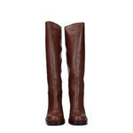 Prada Brown Leather High Heel Boots PR-8547437248777-EU39/US9