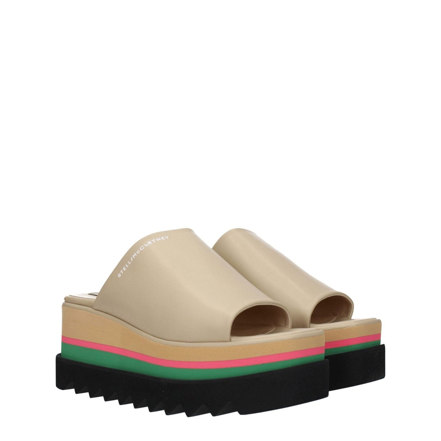 Stella McCartney Beige Leather Slippers Sandals ST-8547462381833-EU37.5/US7.5