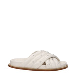 Fabiana Filippi Beige Leather Slippers Sandals FA-9314086191369-EU36/US6
