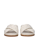 Fabiana Filippi Beige Leather Slippers Sandals FA-9314086191369-EU36/US6