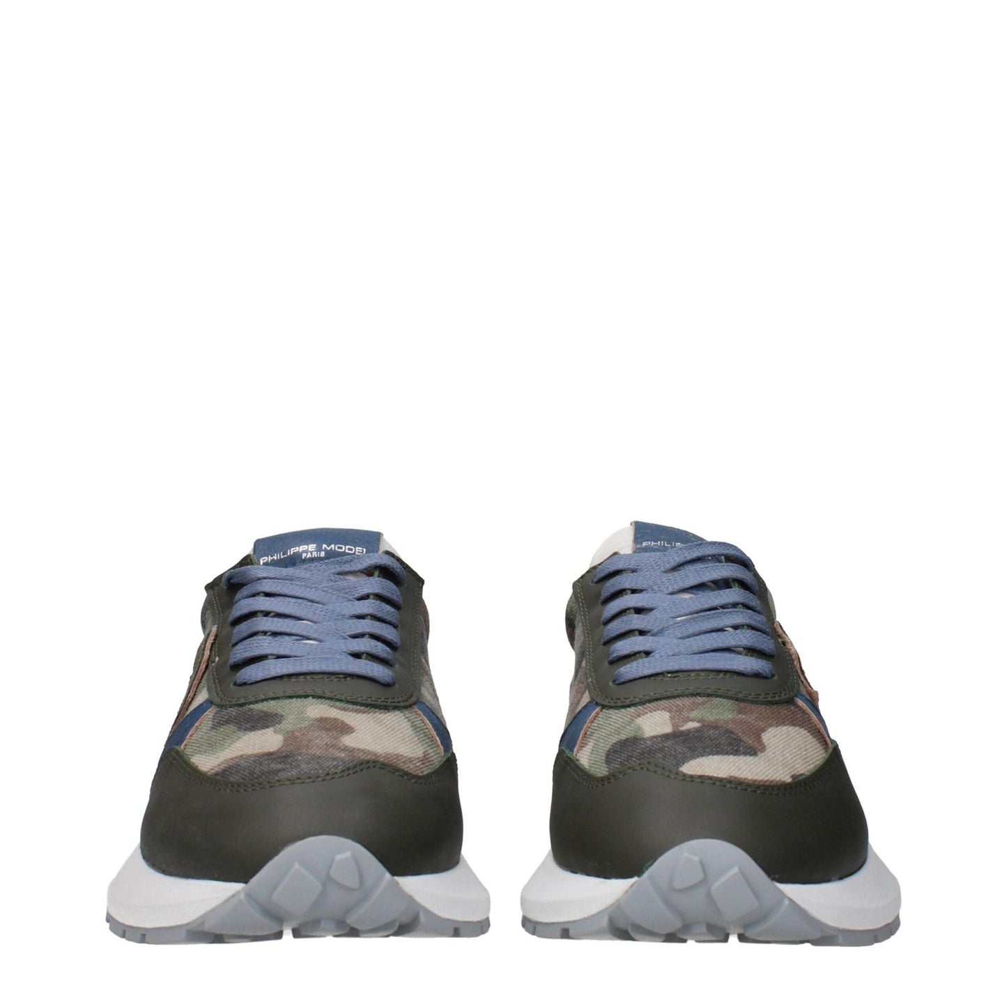 Philippe Model Green Fabric Athletic Sneakers PH-15084976308489-EU40/US7