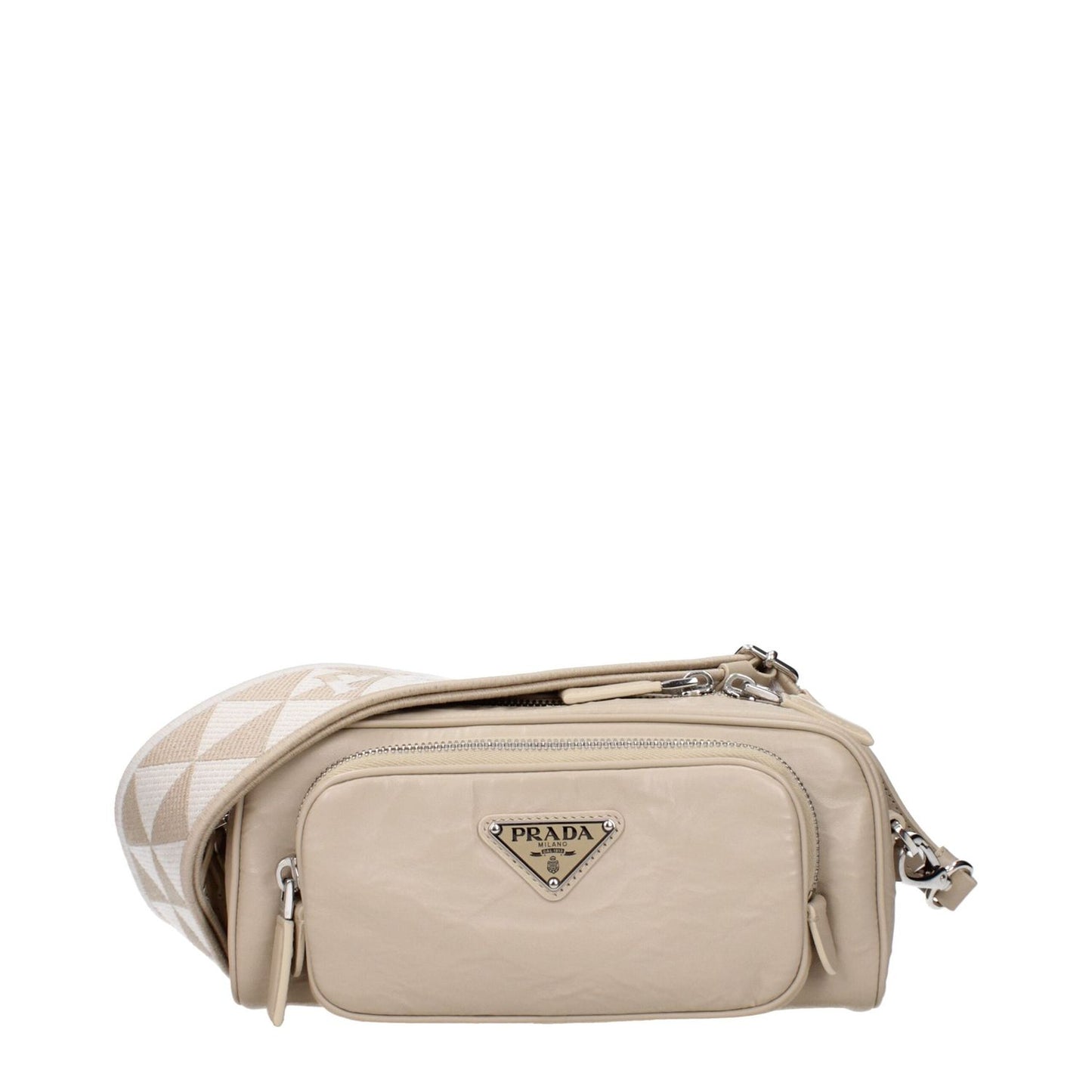 Prada Beige Leather Crossbody Bags PR15185829527817BT