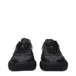 Versace Black Leather Low Tops VE-15201373061385-EU40/US7
