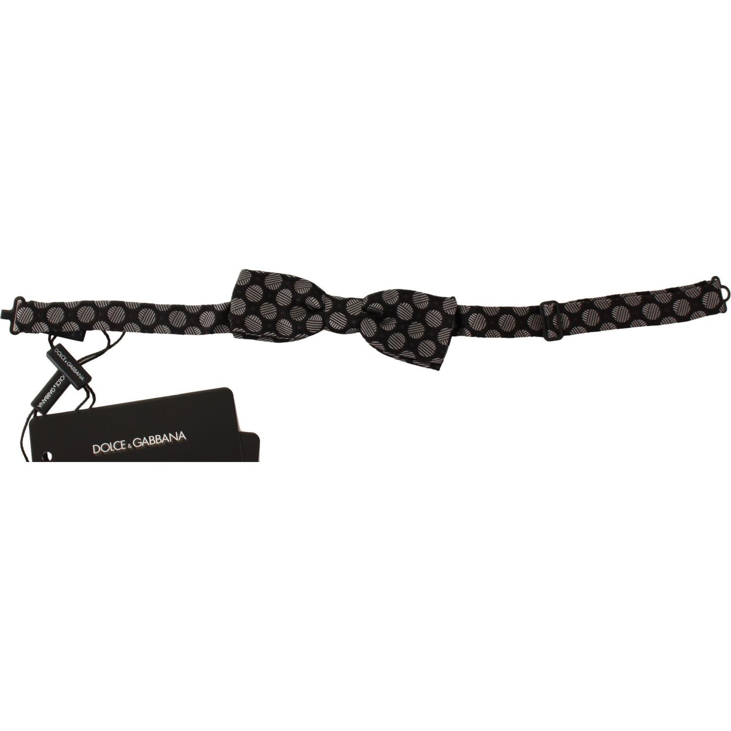 Dolce & Gabbana Brown Silk Polka Dot Jacquard Men Bow Tie Papillon Bow Tie