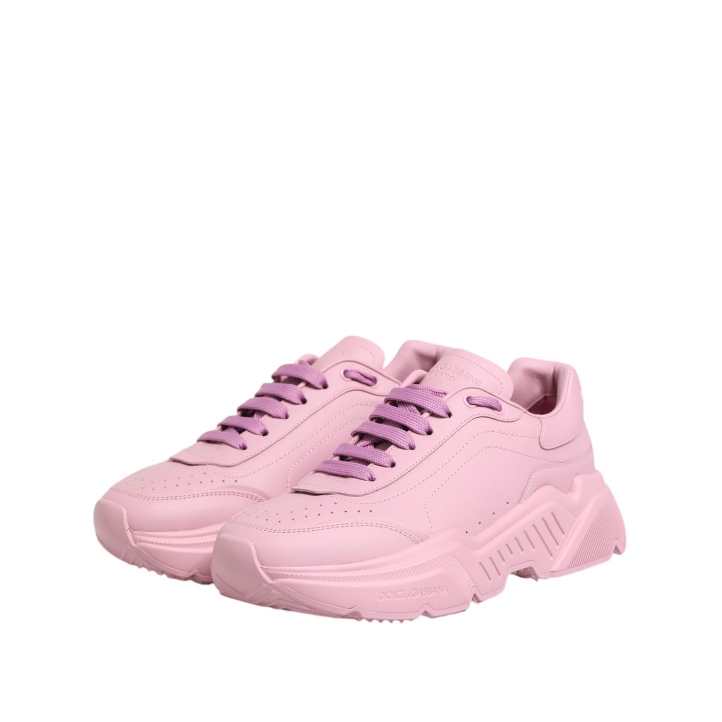 Dolce & Gabbana Pink Leather Daymaster Low Top Sneakers Shoes MV7784-41