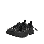 Dolce & Gabbana Black Low Top Lace Up Trekking Sneakers Shoes MV7787-39.5