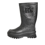 Dolce & Gabbana Metallic Gray Pull On Rain Boots Shoes MV7813-45