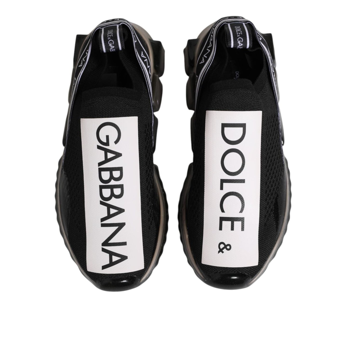 Dolce & Gabbana Black Sorrento Slip On Low Top Sneakers Shoes LA12774-37