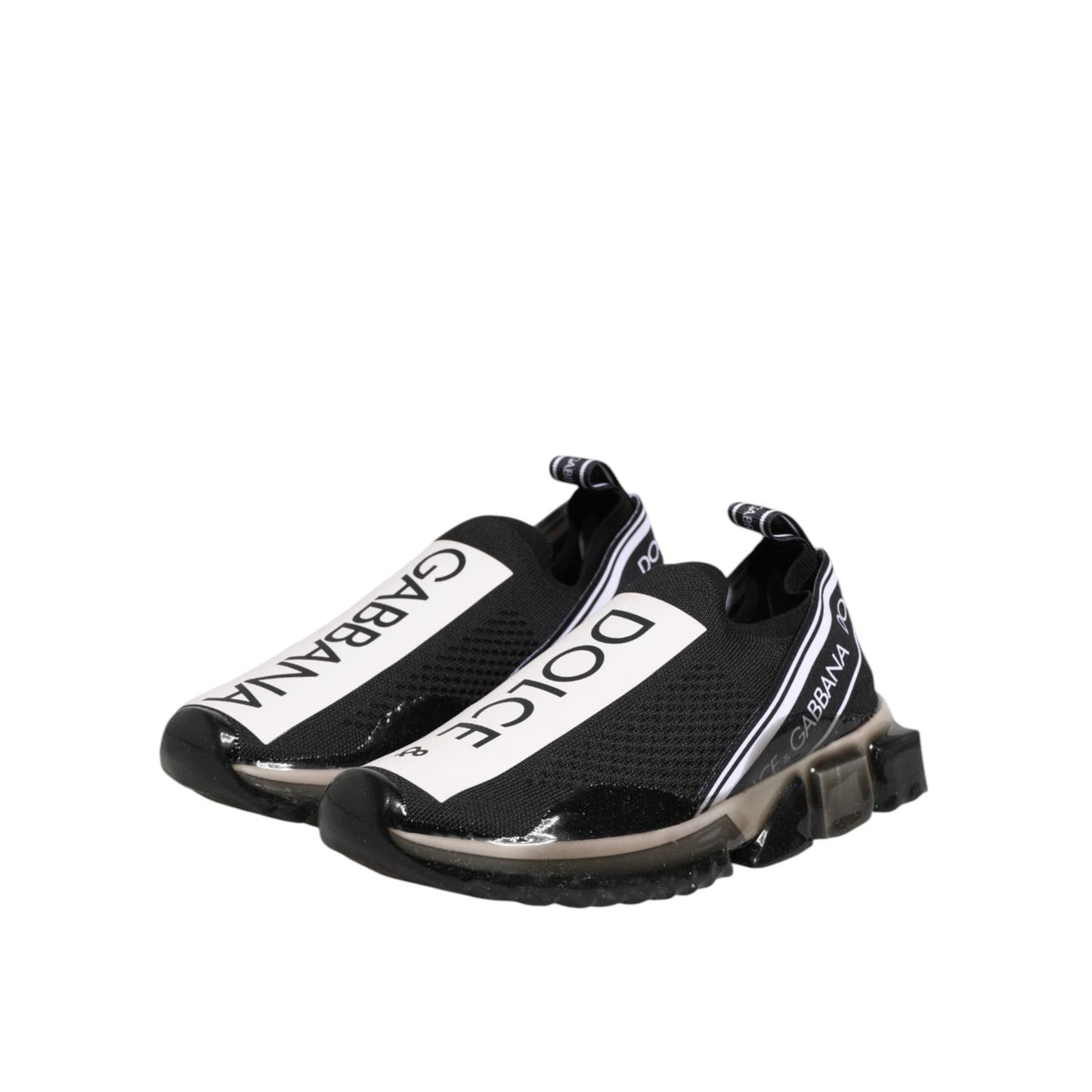 Dolce & Gabbana Black Sorrento Slip On Low Top Sneakers Shoes LA12774-37