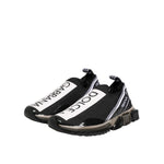 Dolce & Gabbana Black Sorrento Slip On Low Top Sneakers Shoes LA12774-37