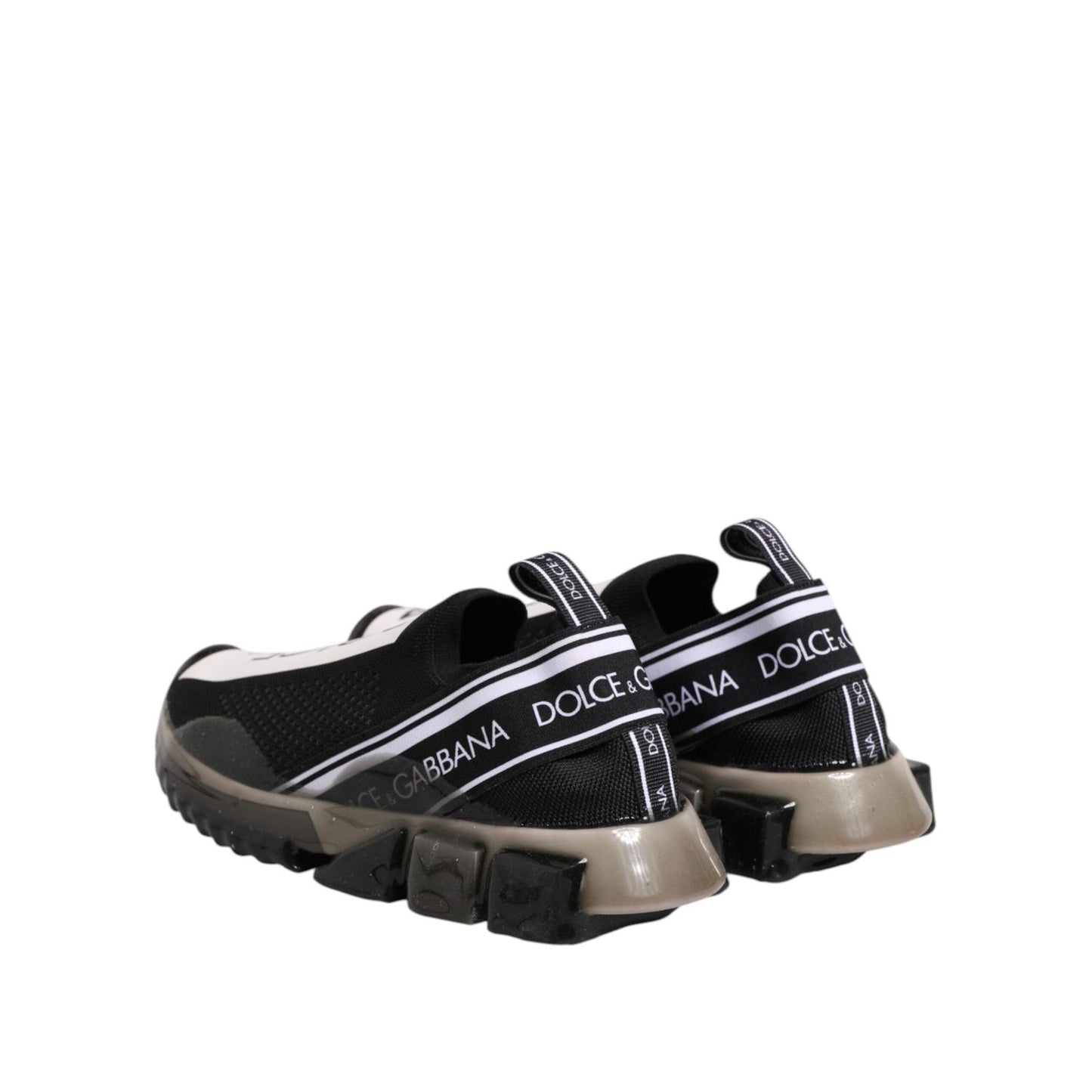 Dolce & Gabbana Black Sorrento Slip On Low Top Sneakers Shoes LA12774-37