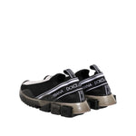 Dolce & Gabbana Black Sorrento Slip On Low Top Sneakers Shoes LA12774-37