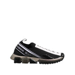 Dolce & Gabbana Black Sorrento Slip On Low Top Sneakers Shoes LA12774-37