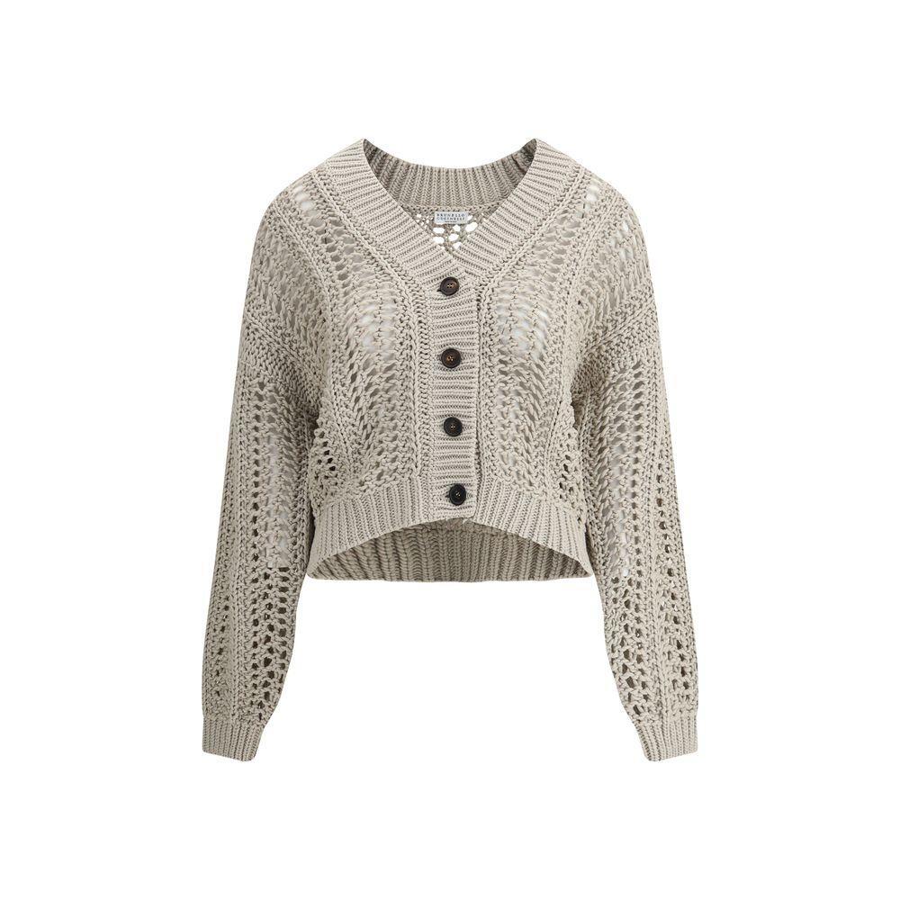 Brunello Cucinelli Cardigan in perforated knit BR-M8E389106C9593-M