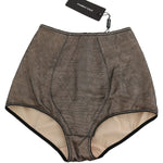 Dolce & Gabbana Bottoms Underwear Beige With Black Net BIK242/S