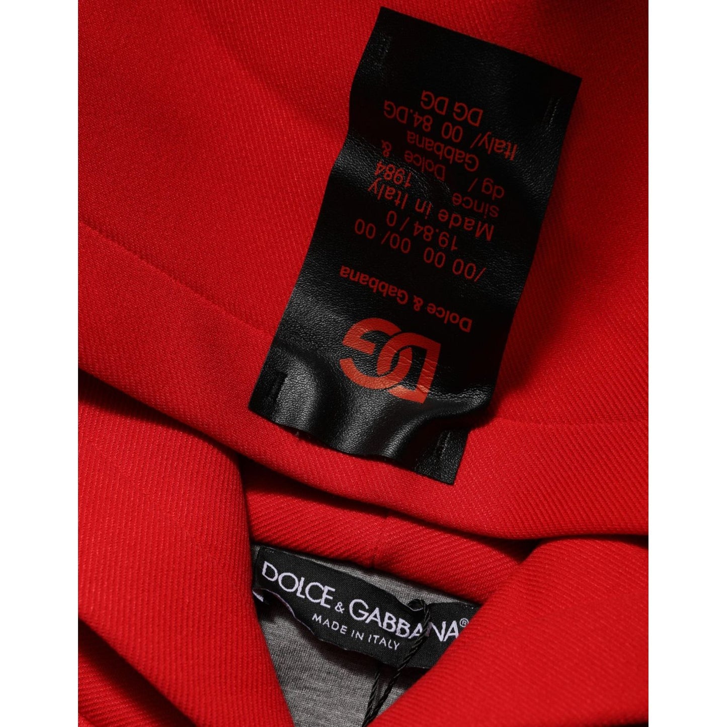 Dolce & Gabbana Red DG Logo Hooded Men Sweatshirt Sweater TSH90752-52