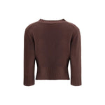 Loulou De Saison Cashmere Crop Sweater LO-MORALDSBROWN-L