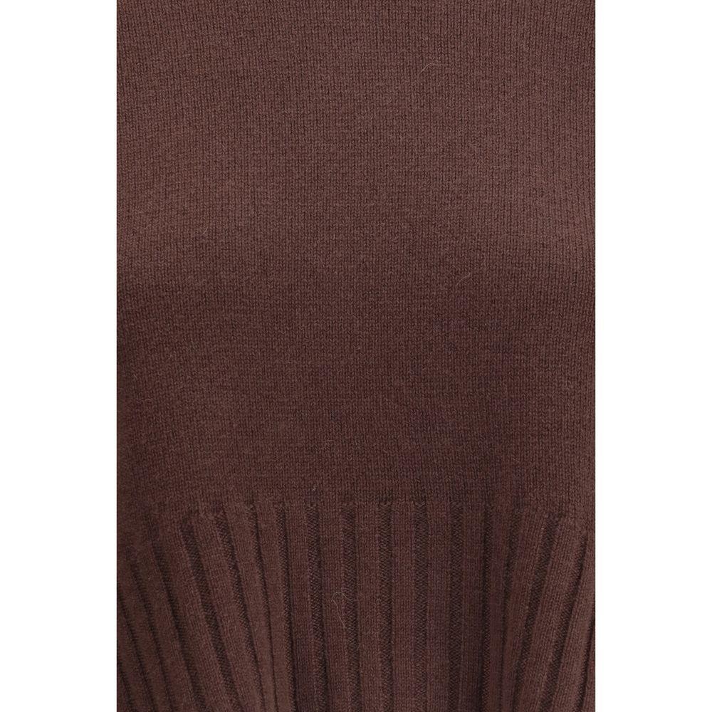 Loulou De Saison Cashmere Crop Sweater LO-MORALDSBROWN-L
