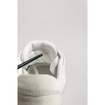 Dolce & Gabbana White Gray Leather Low Top Sneakers Shoes LA12796-37.5