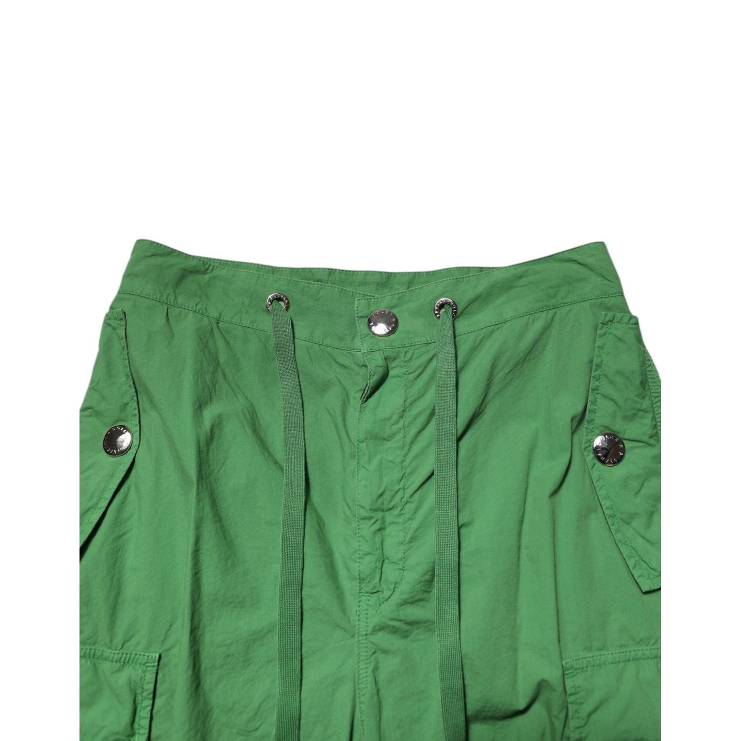 Dolce & Gabbana Green Cotton High Waist Cargo Trouser Pants PAN75579-38