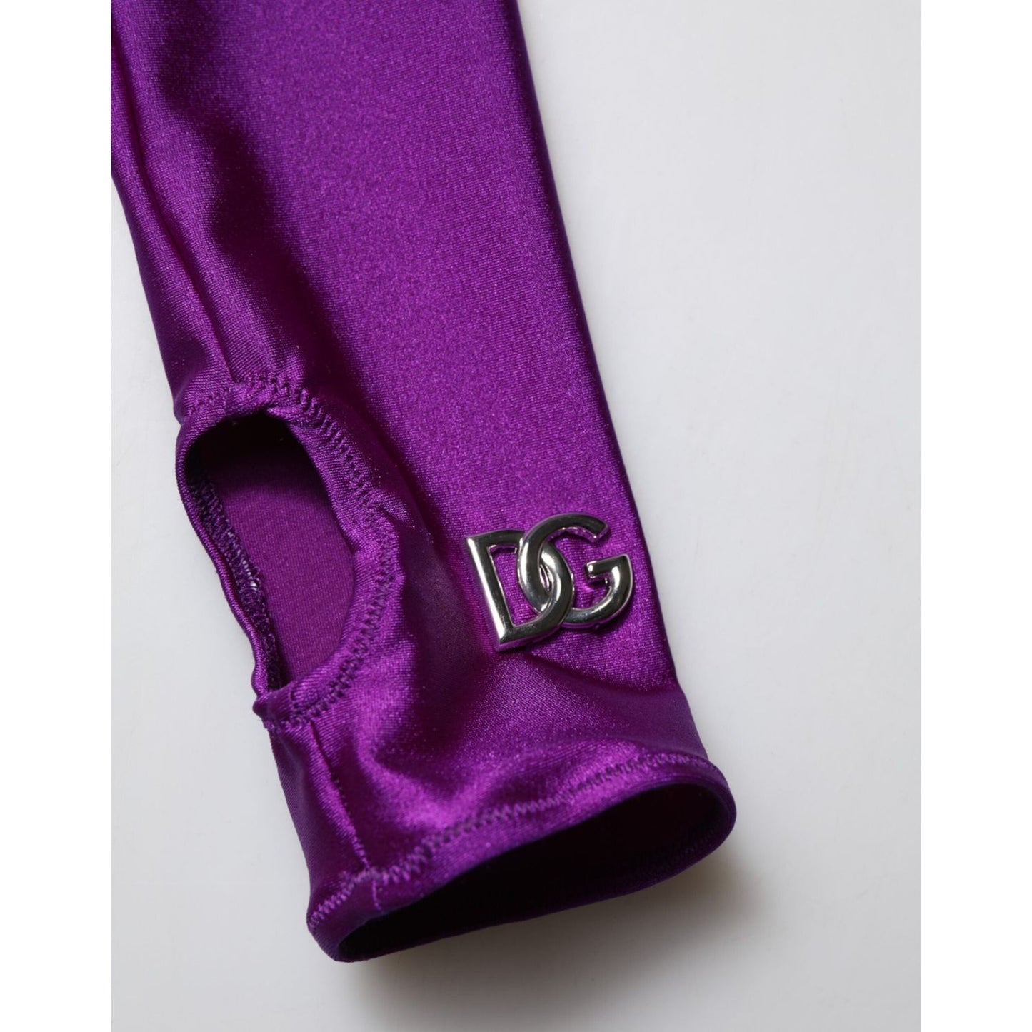 Dolce & Gabbana Purple Nylon Turtleneck Bodycon Jumpsuit Dress DR81789-40