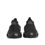 Dolce & Gabbana Black Slip On Wave Low Top Men Sneaker Shoes MV7329-43