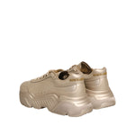 Dolce & Gabbana Gold Leather Daymaster Women Sneaker Shoes LA12887-36