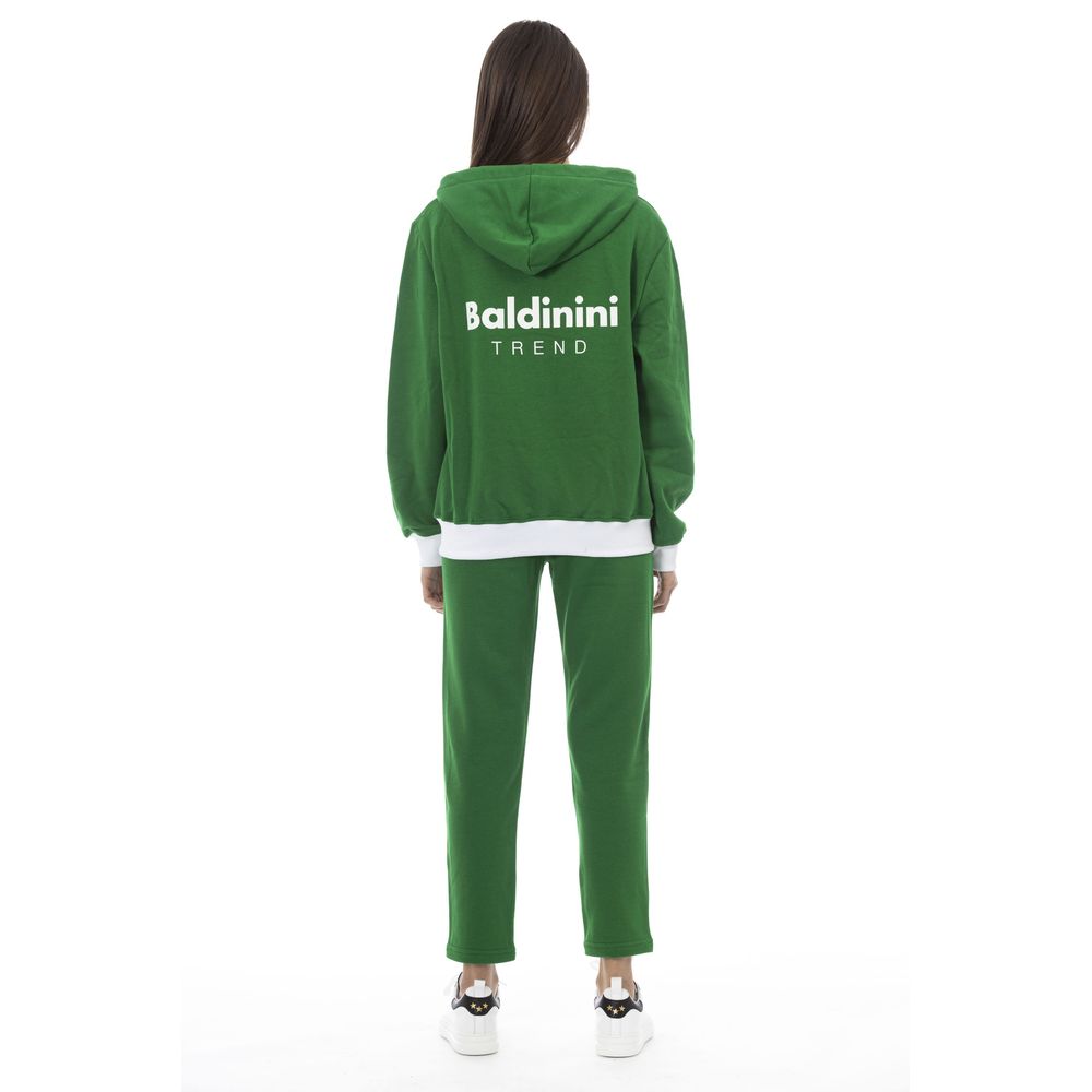 Baldinini Trend Green Cotton Tracksuit
