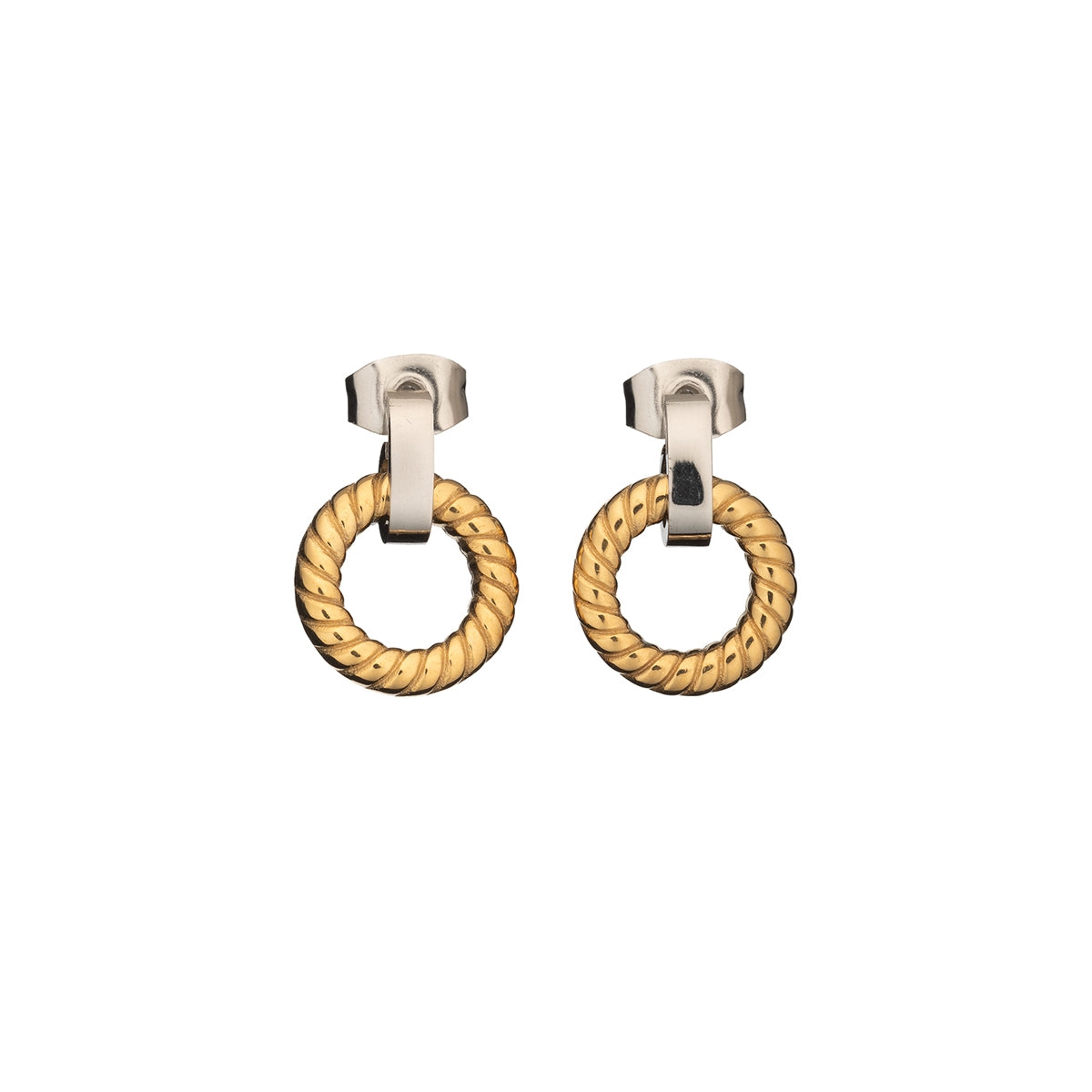 AN JEWELS JEWELRY Mod. AL.E1MW23SG gold and silver hoop earrings