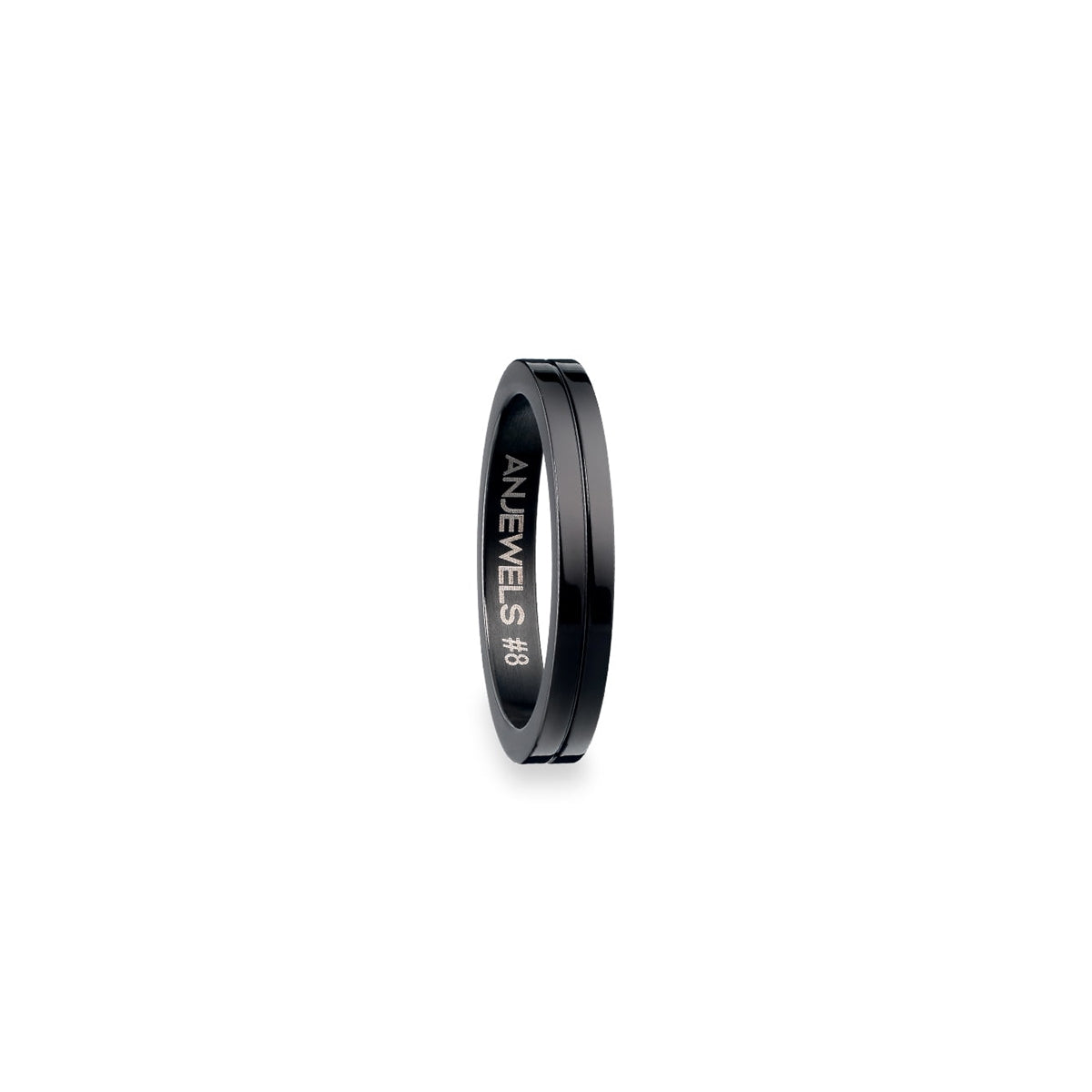 AN JEWELS JEWELRY Mod. AR.R1NS08BK-7 black ring