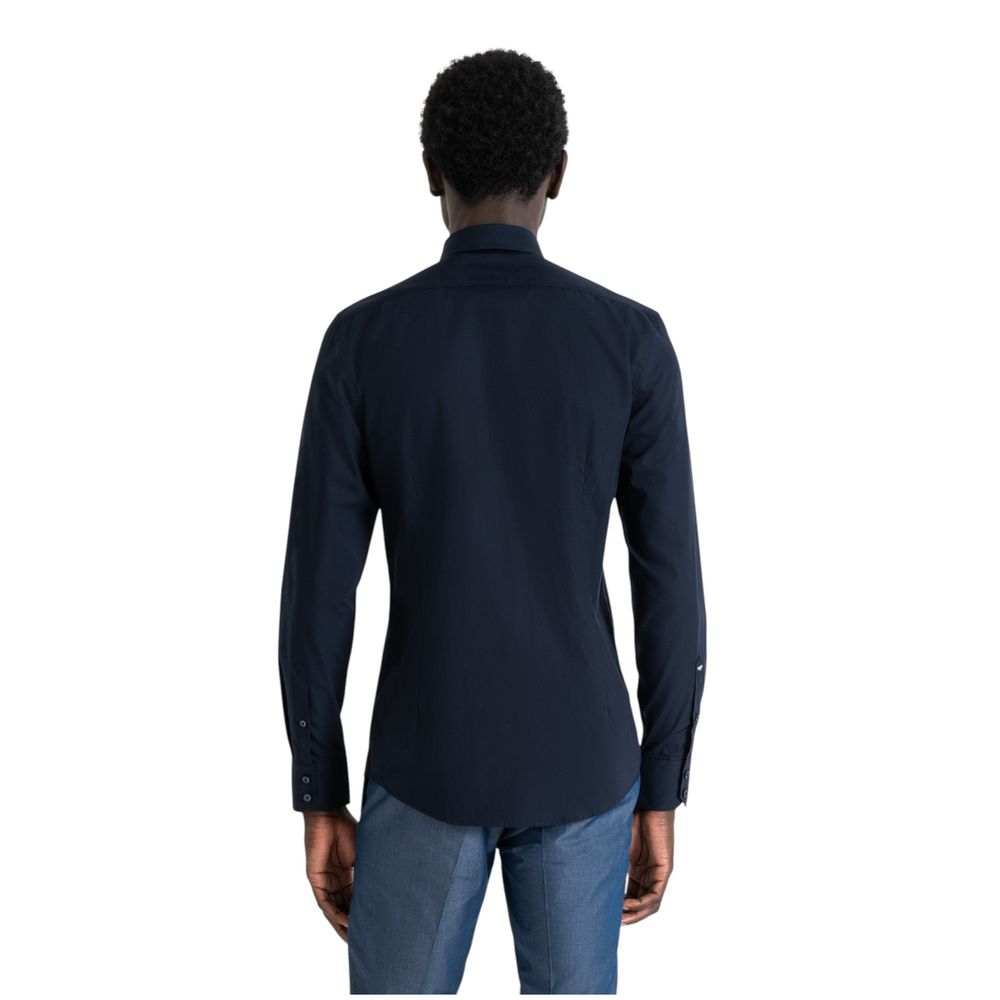 Antony Morato Blue Cotton Dress Shirt