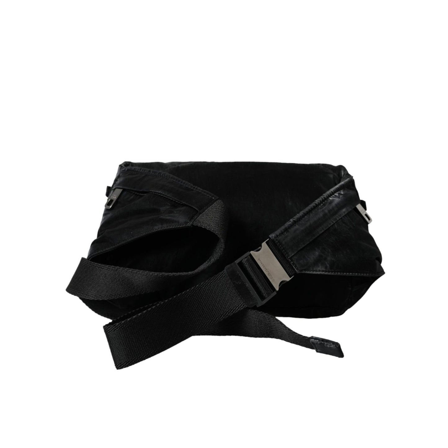 Dolce & Gabbana Black Nylon Logo Plaque Belt Waist Fanny Pack Bag