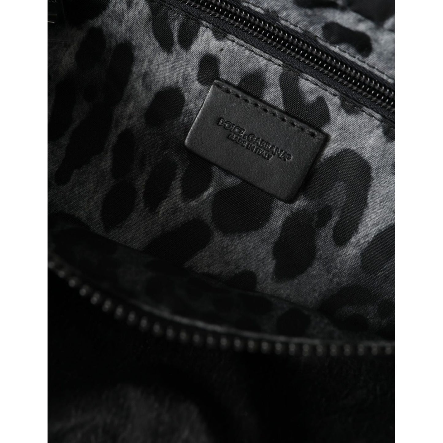Dolce & Gabbana Black Nylon Logo Plaque Belt Waist Fanny Pack Bag