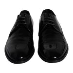 Dolce & Gabbana Black Calfskin Leather Derby Men Dress Shoes MV5705-43