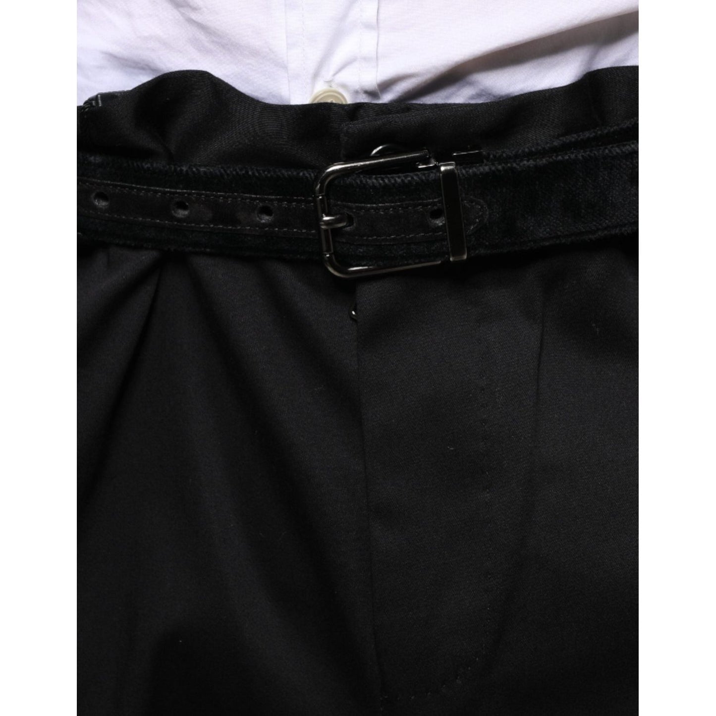 Dolce & Gabbana Black Cotton Stretch Skinny Men Dress Pants PAN75581-56