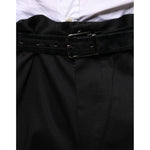 Dolce & Gabbana Black Cotton Stretch Skinny Men Dress Pants PAN75581-56