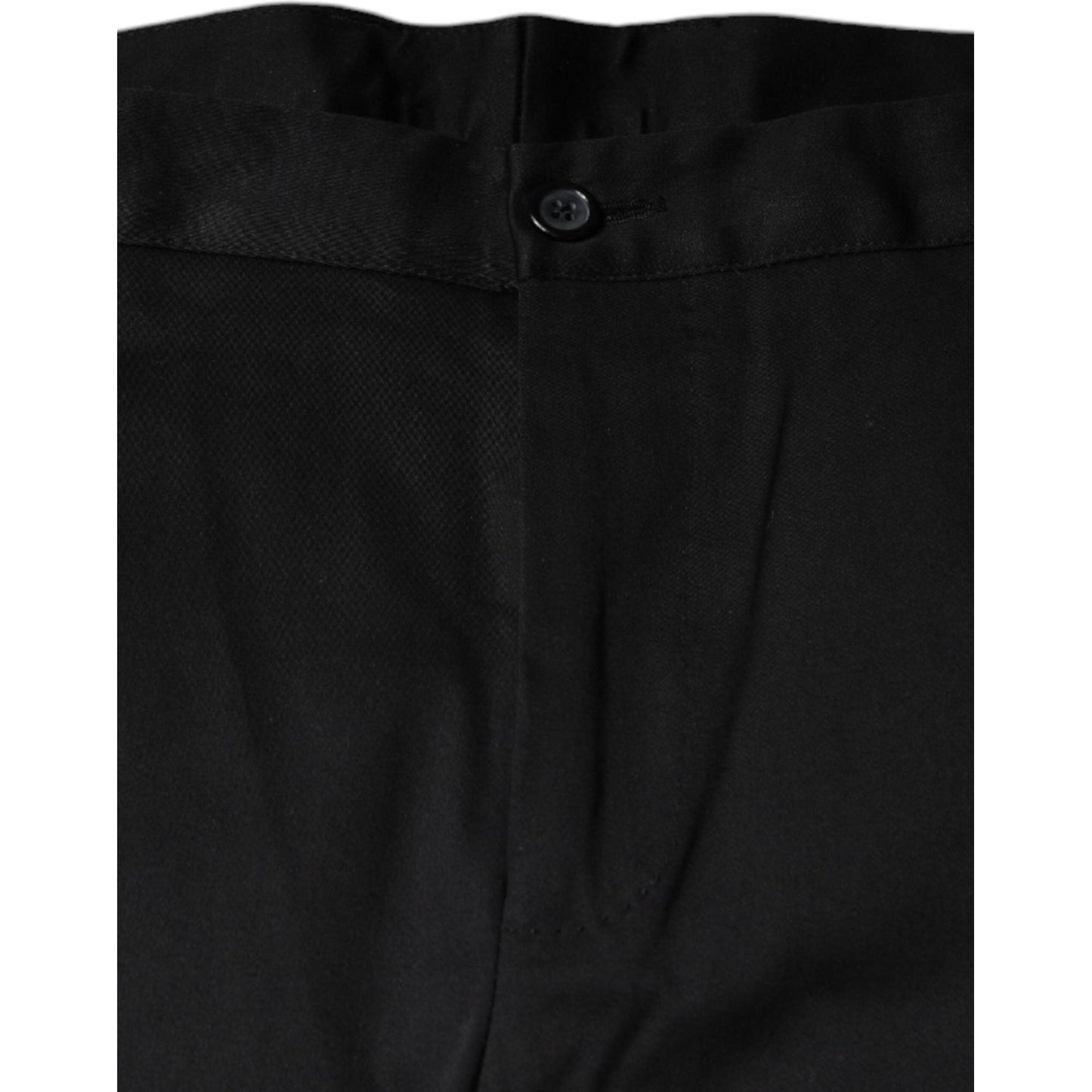 Dolce & Gabbana Black Cotton Stretch Skinny Men Dress Pants PAN75581-56