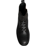 Dolce & Gabbana Black Lace Up Mid Calf Boots Men Shoes MV5868-45