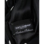 Dolce & Gabbana Black Silk Polka Dot V-neck Tassel Midi Dress DR281253-42