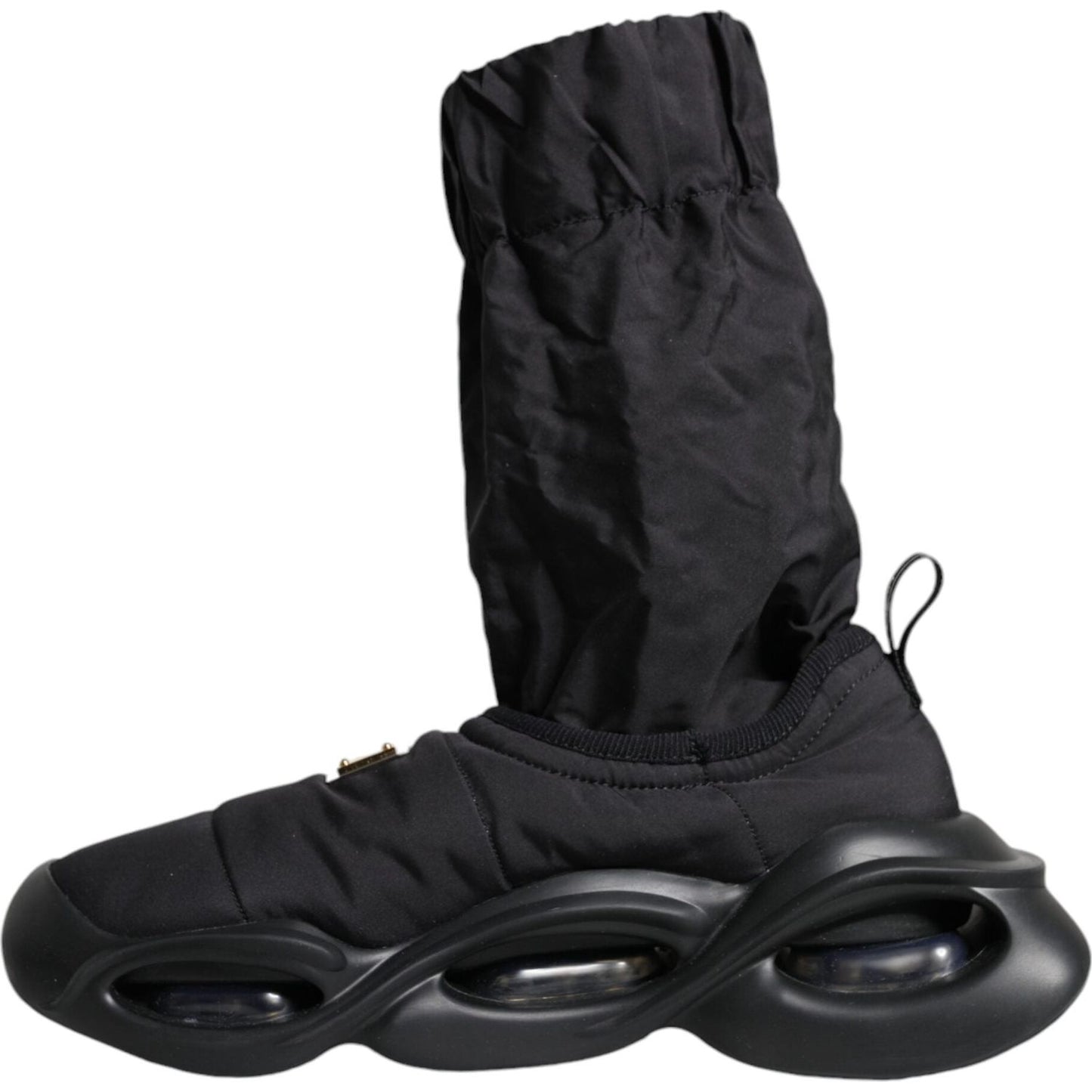Dolce & Gabbana Black Slip On Wave Socks Sneakers Shoes LA11954-39