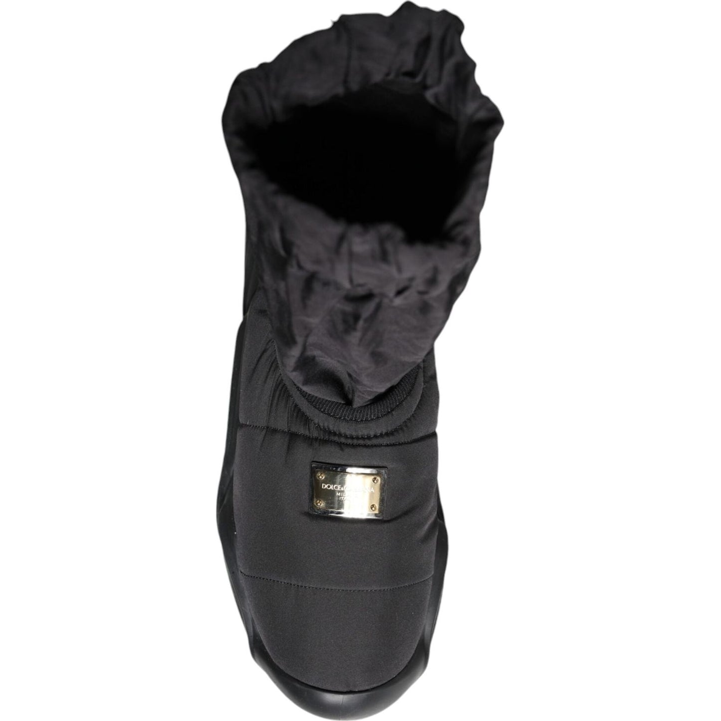Dolce & Gabbana Black Slip On Wave Socks Sneakers Shoes LA11954-39