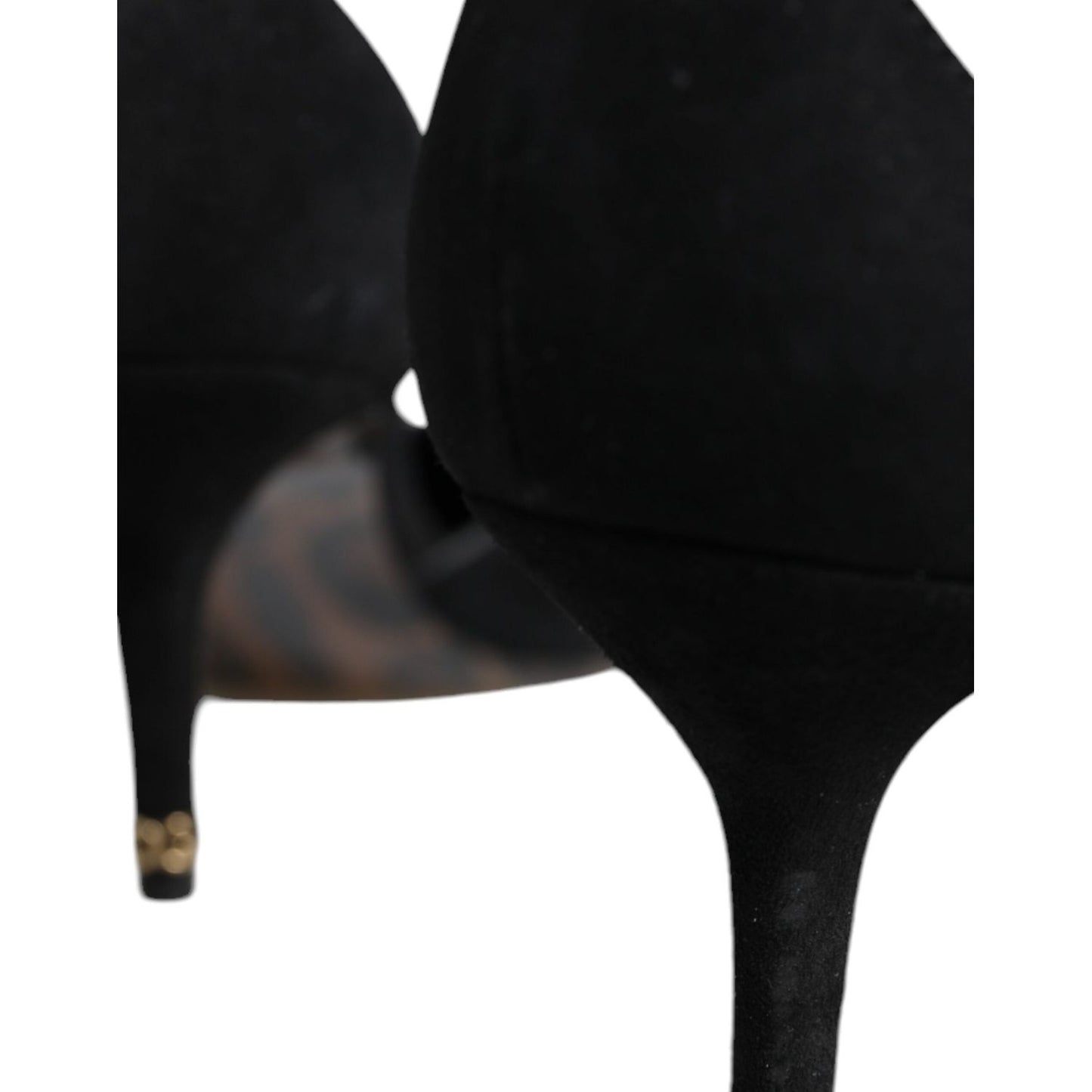 Dolce & Gabbana Black Suede Ankle Strap Heels Pumps Shoes LA8764-39