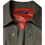 Dolce & Gabbana Military Green Cotton Bend Collared Coat Jacket JKT41245-40