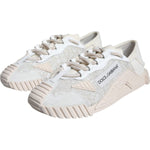 Dolce & Gabbana White Lace NS1 Low Top Sneaker Sports Shoes LA11721-41.5