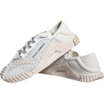 Dolce & Gabbana White Lace NS1 Low Top Sneaker Sports Shoes LA11721-41.5