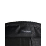 Dolce & Gabbana Multicolor Leopard Jacquard Logo Plaque Document Briefcase Bag